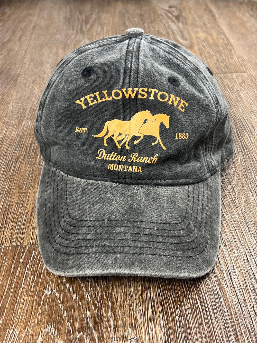 Yellowstone Dutton Ranch Montana Est 1883 Washed Cotton Dad Hat Cap Distressed